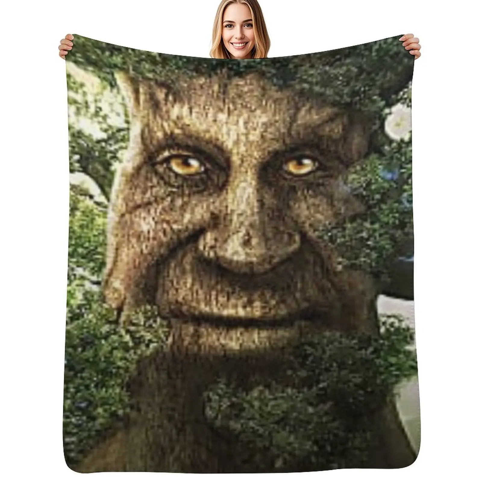 

Wise Mystical Elucidative Tree Original Art [Hi-Res] Throw Blanket Soft Warm Blanket Gift for Men Women Adults