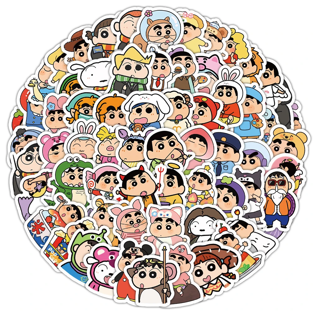 

10/30/50/100pcs Funny Classic Anime Crayon Shin-chan Stickers Cartoon Decals for Kids Toy Laptop Notebook Phone Sticker Packing