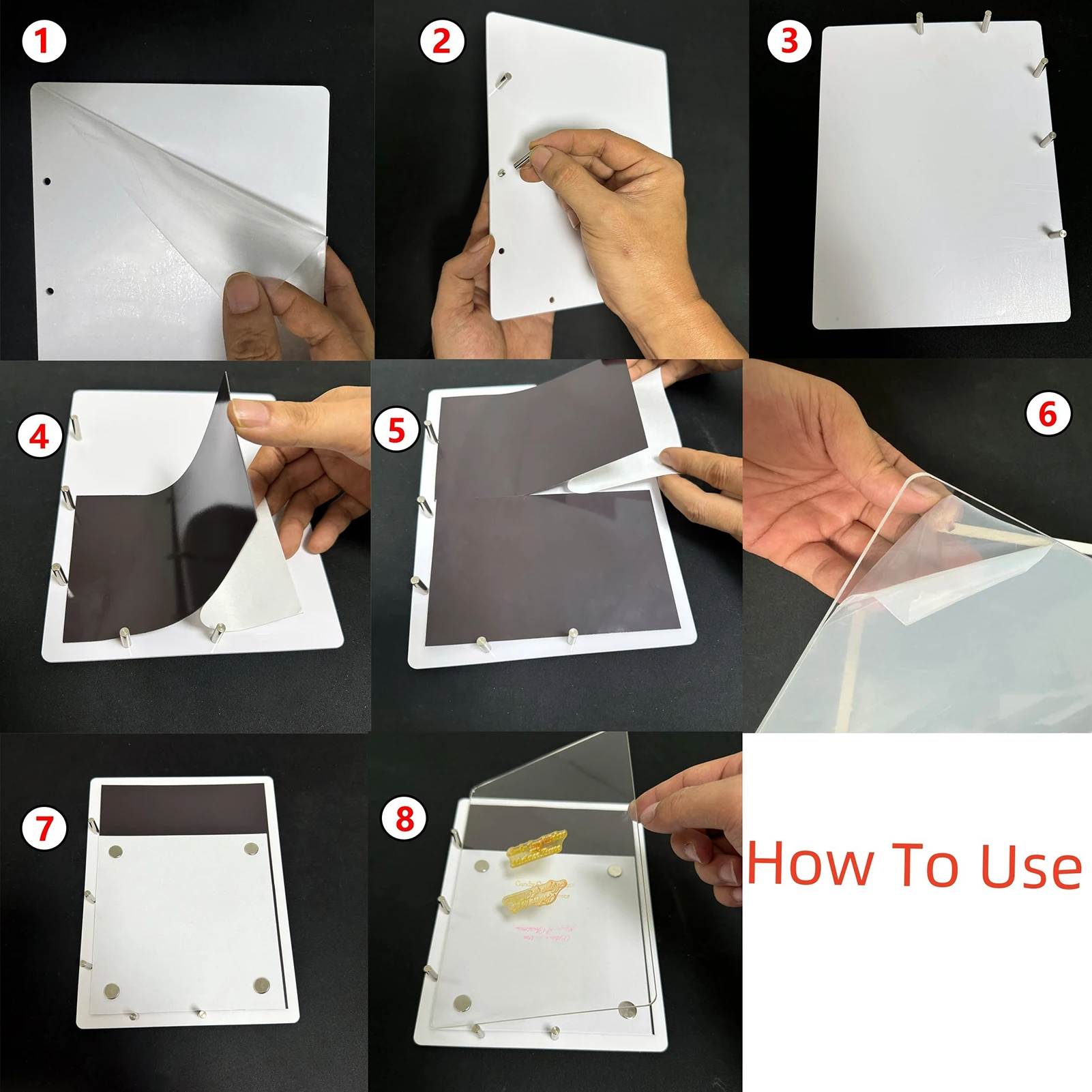 منصة ختم أكريليك شفافة لتحديد المواقع 7.87 * 5.9 بوصة لصنع بطاقات القصاصات الورقية الأخرى #4