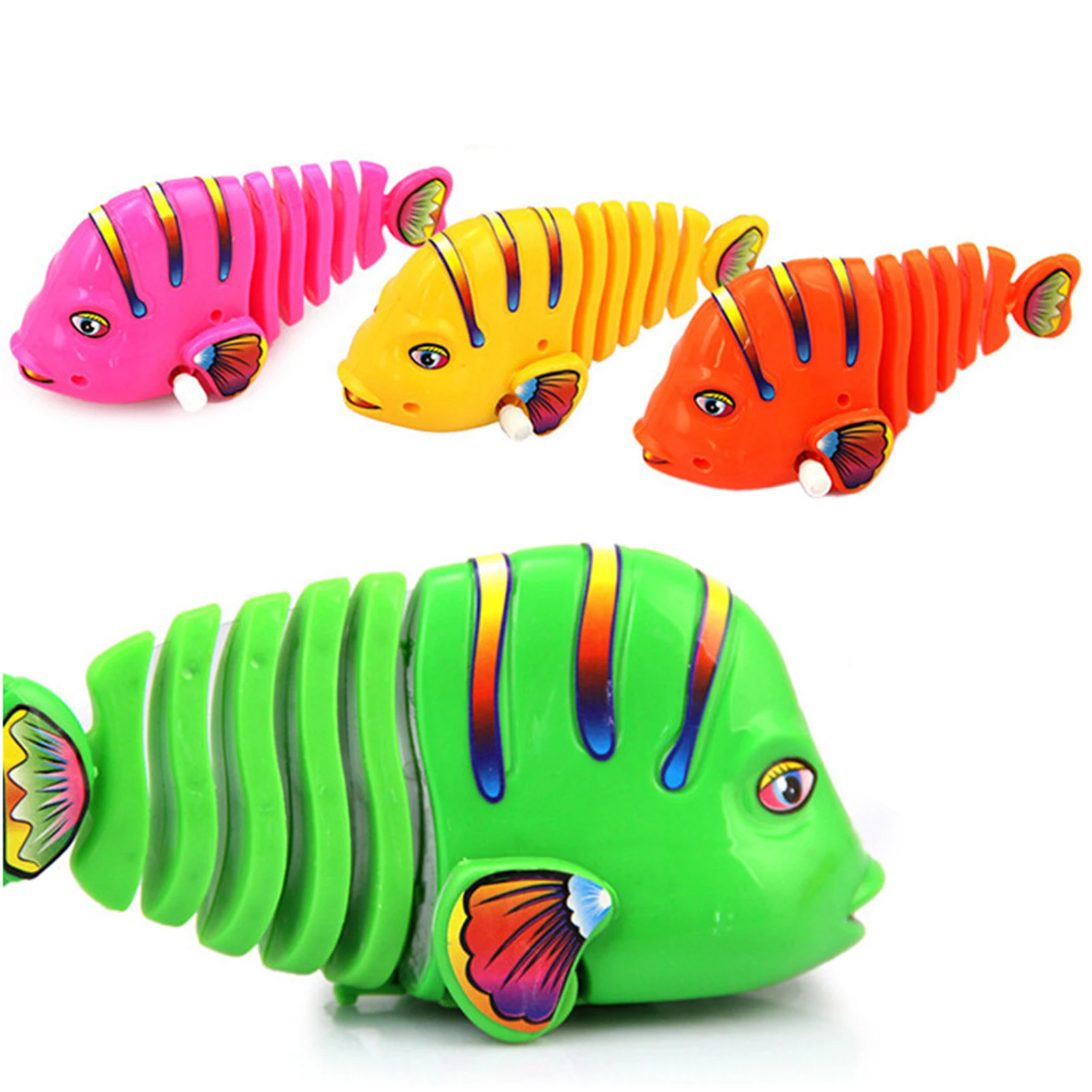 Wind Up Fish Clockwork Toys Eye-catching and Wear-resistant Plastic Clockwork Toy for Bringing Endless Fun to Children