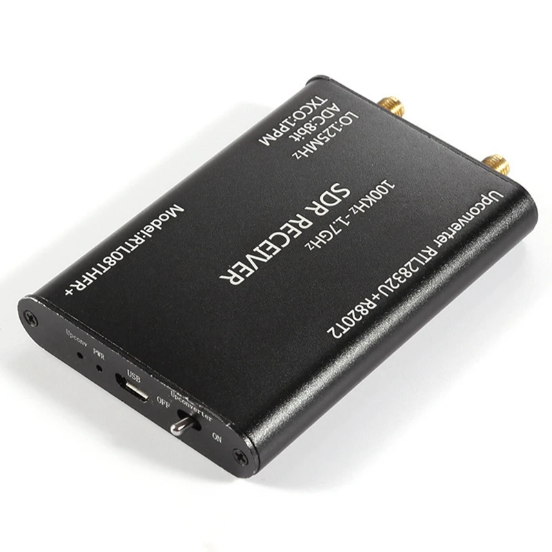 100Khz-1.7Ghz RTL-SDR Receiver Upconverter RTL2832U+R820T2 1PPM TXCO SDR Radio Receiver For AM FM CW LSB USB Easy To Use