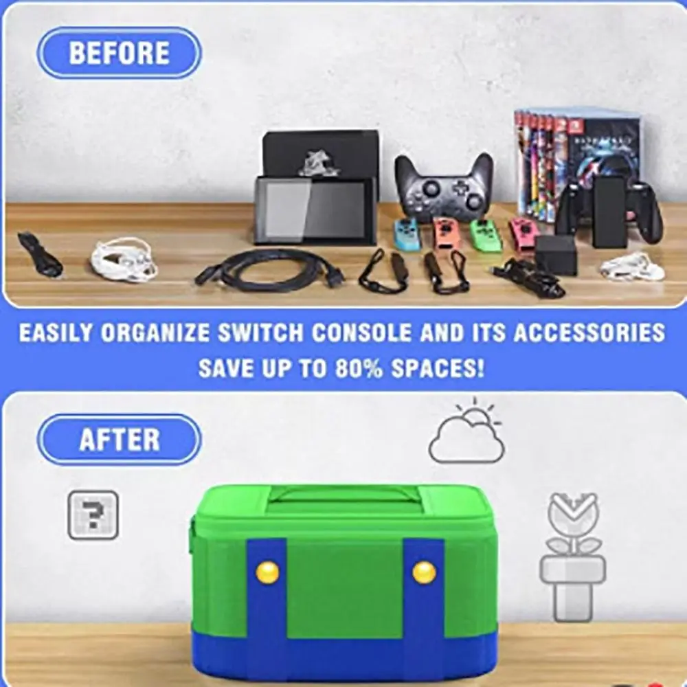 New Large Capacity Carrying Protective Case Portable Nylon Storage Bag Shockproof Game Accessories for Nintendo Switch OLED