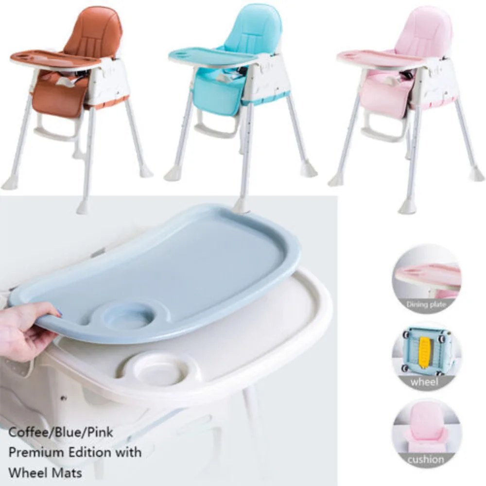 Adjustable 3-In-1 Baby Highchair Infant High Feeding Seat Toddler Table Chair