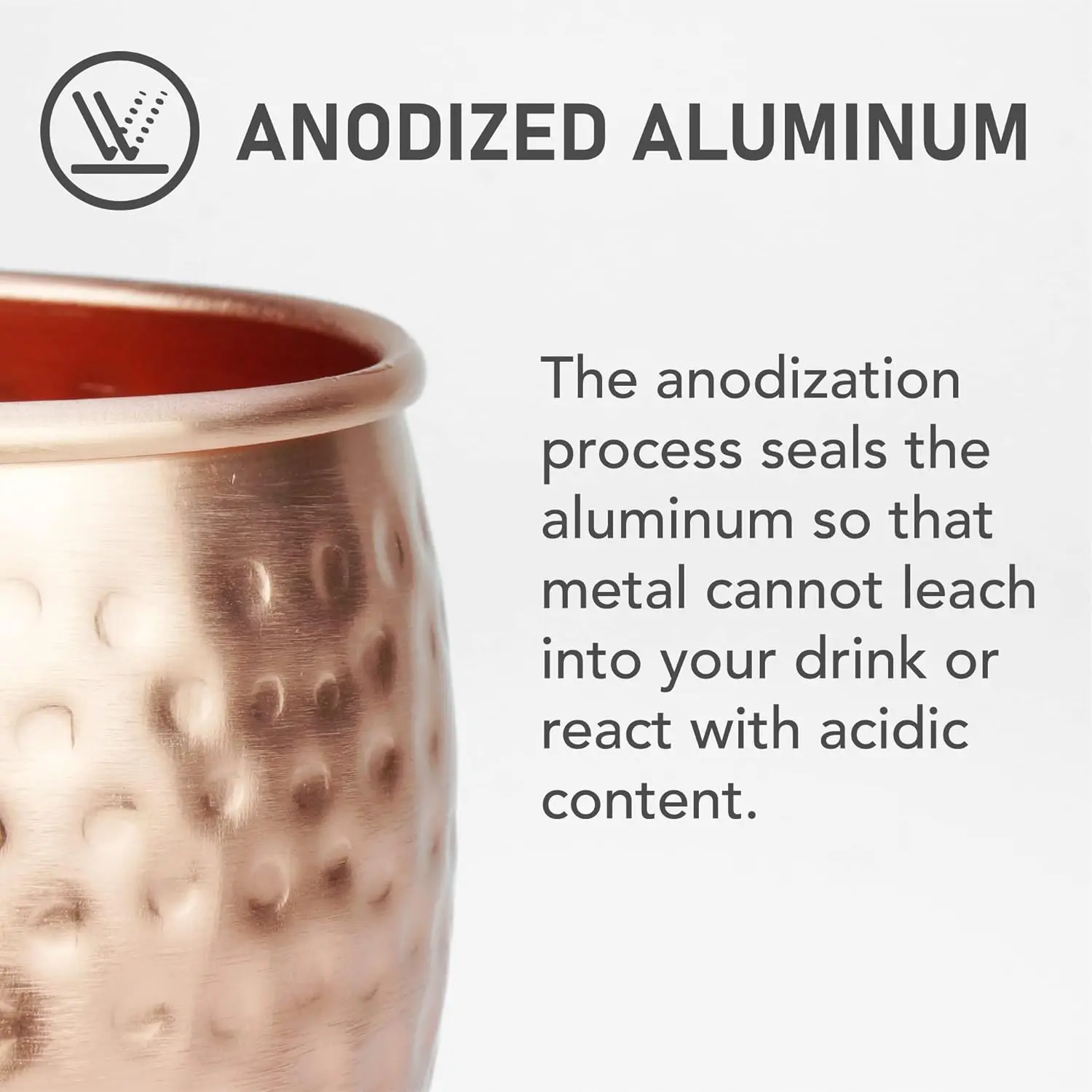 مجموعة أكواب موسكو البغل مكونة من 4 قطع، أكواب مصنوعة يدويًا من الألومنيوم لمشروبات الكوكتيل، هدايا حفلات بار البيرة - لون نحاسي 19 أونصة #4