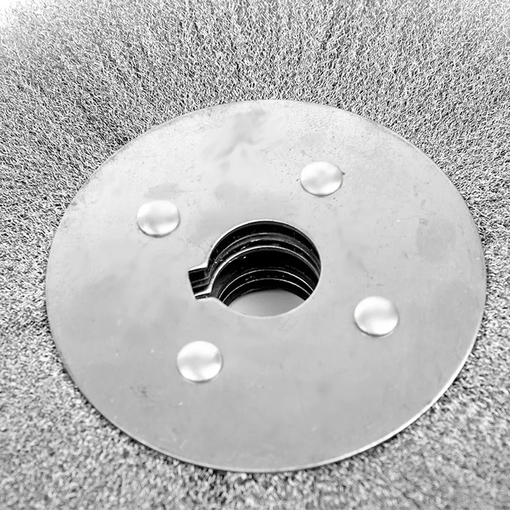 

150 мм настольная шлифовальная машина из нержавеющей стали, проволочная щетка, вращающийся абразивный инструмент для очистки весов, ржавчины и приготовления поверхностей