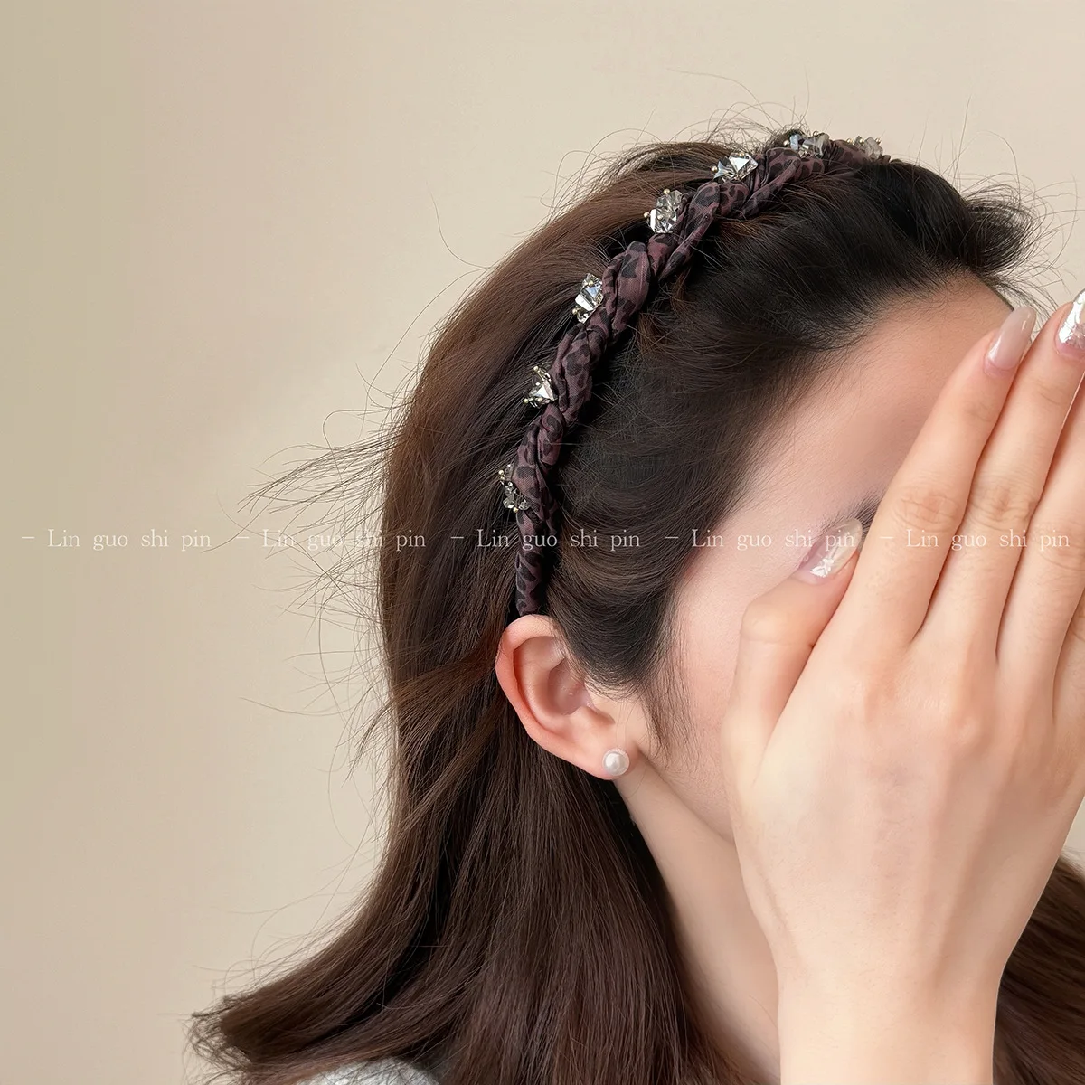 Hot Selling Crystal Wave Headband with Teeth Non Slip High Crown Hair Hoop for Women Face Slimming Elegant Hair Accessory