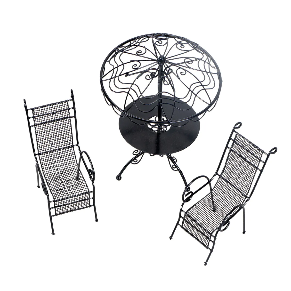 

Table Chairs Miniature Landscape Decor Minihouse Micro Ornamnet Tables Furniture Garden