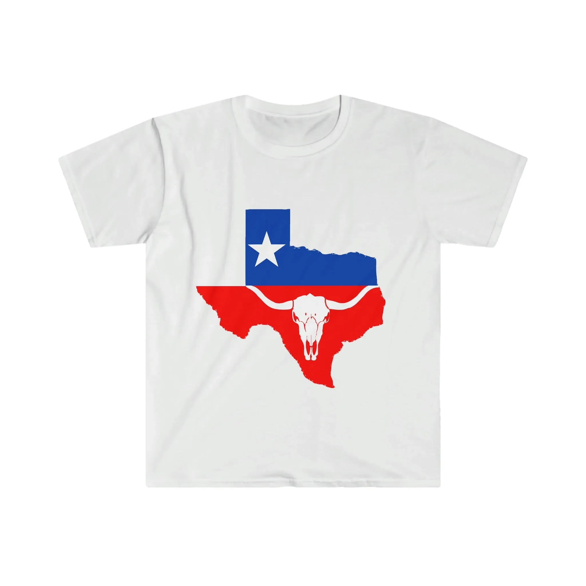 Texas Skull Longhorn Shirt Lonestar Lone Star State Cow