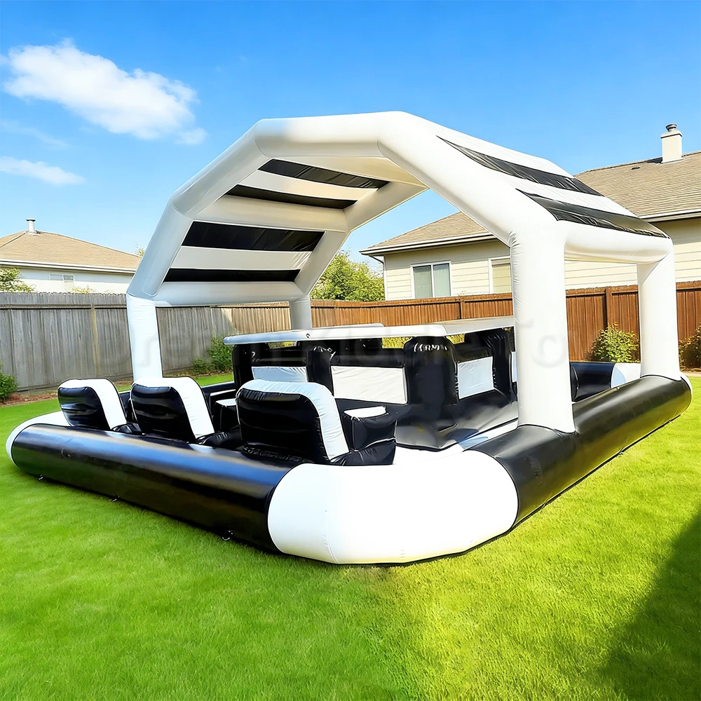 PVC Outdoor Inflatable Blow up Bar Pool Party Blow up Pub with Swimming Pool Water Inflatable Bar Tent With Seats