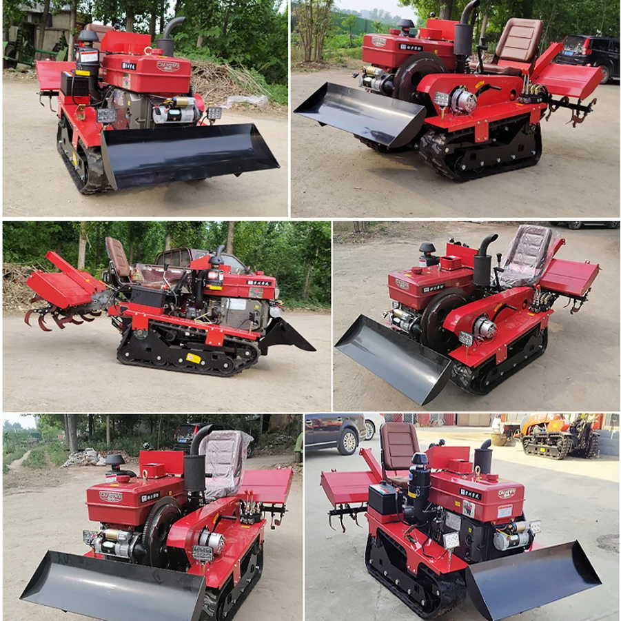 Crawler Multi-function Rotary Tiller Diesel Power Back  Agricultural   Motorbineuse