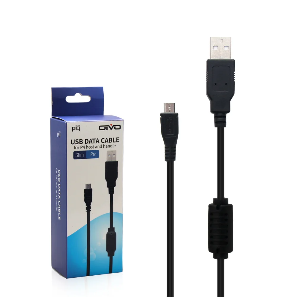 2 In 1 Micro Charging USB Data Cable Gamepad Charger Cable For Sony PS4 Slim Game Controller