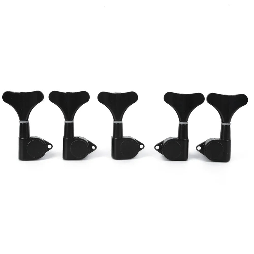 Metal ​Bass Tuners​ ​5‑String ​3R2L Configuration ​Bass Tuning Pegs​ ​18:1 Gear Ratio​ ​Sealed Tuning Keys​