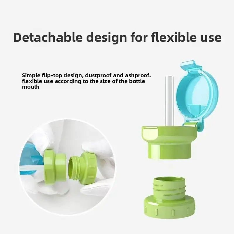 Water Bottle Straw Adapter Set Food Grade Material Leakproof Fits 350ml 500ml Bottles Daily Travel Use