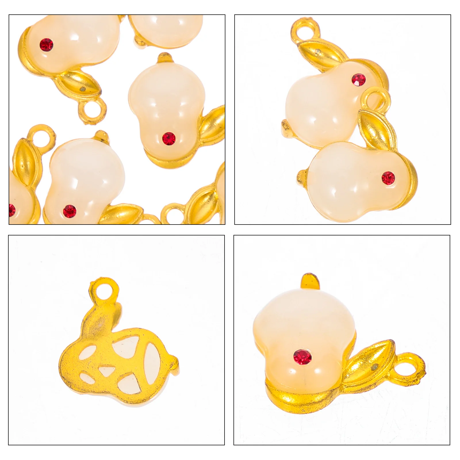 

10 Pcs Bunny Charms DIY Jewelry Accessories Jewellery Making Beads Pendants for Earring Rabbit
