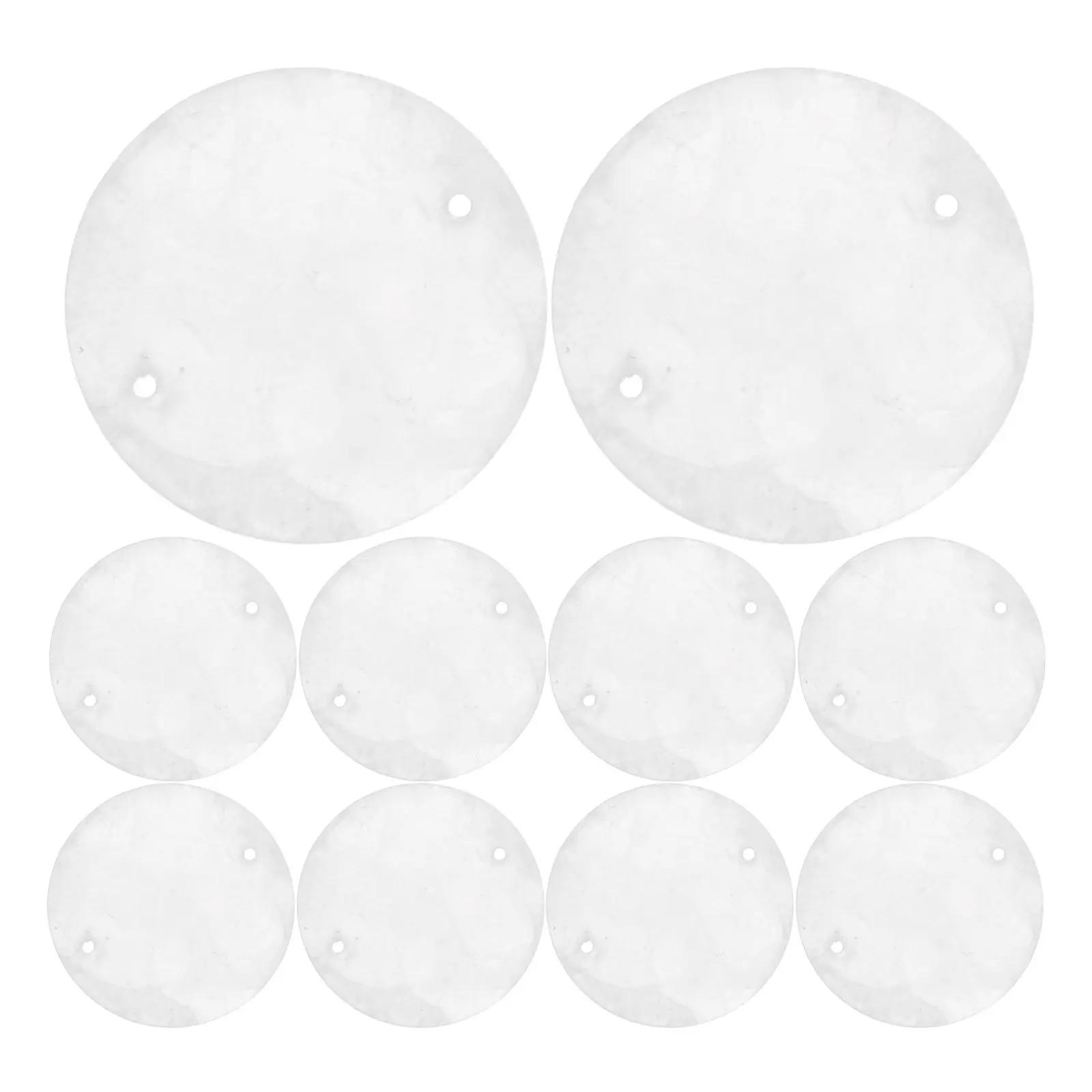 100Pcs Round Shell Discs Capiz Shells 3Cm Dual Holes Natural Wind Chime Shell Charms DIY Door Curtain Hanging Craft Supplies