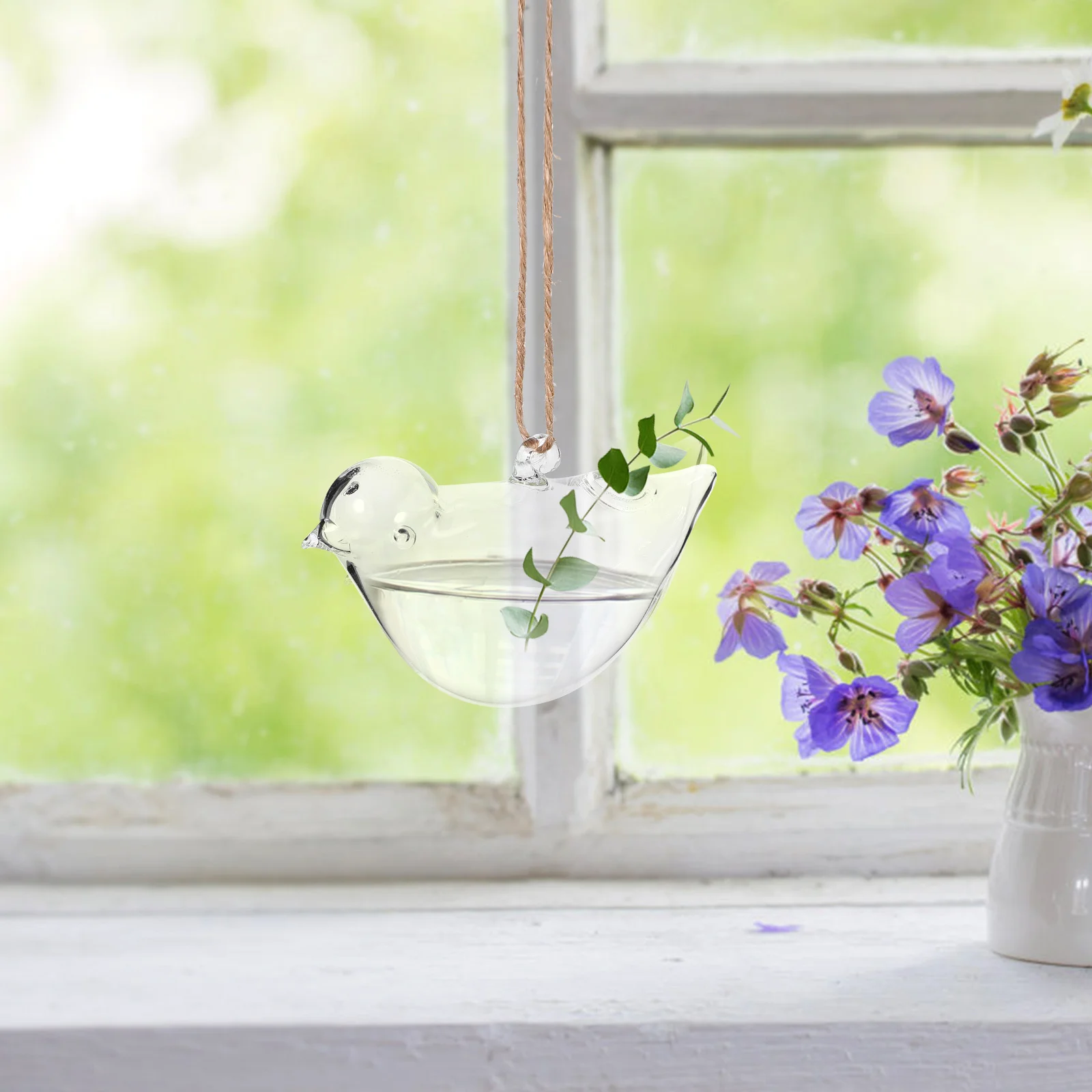 

2 Pcs Clear Pot Hydroponic Hanging Vase Glass Fruit Floral Planter Holder Flowerpot Container Aquarium Plants