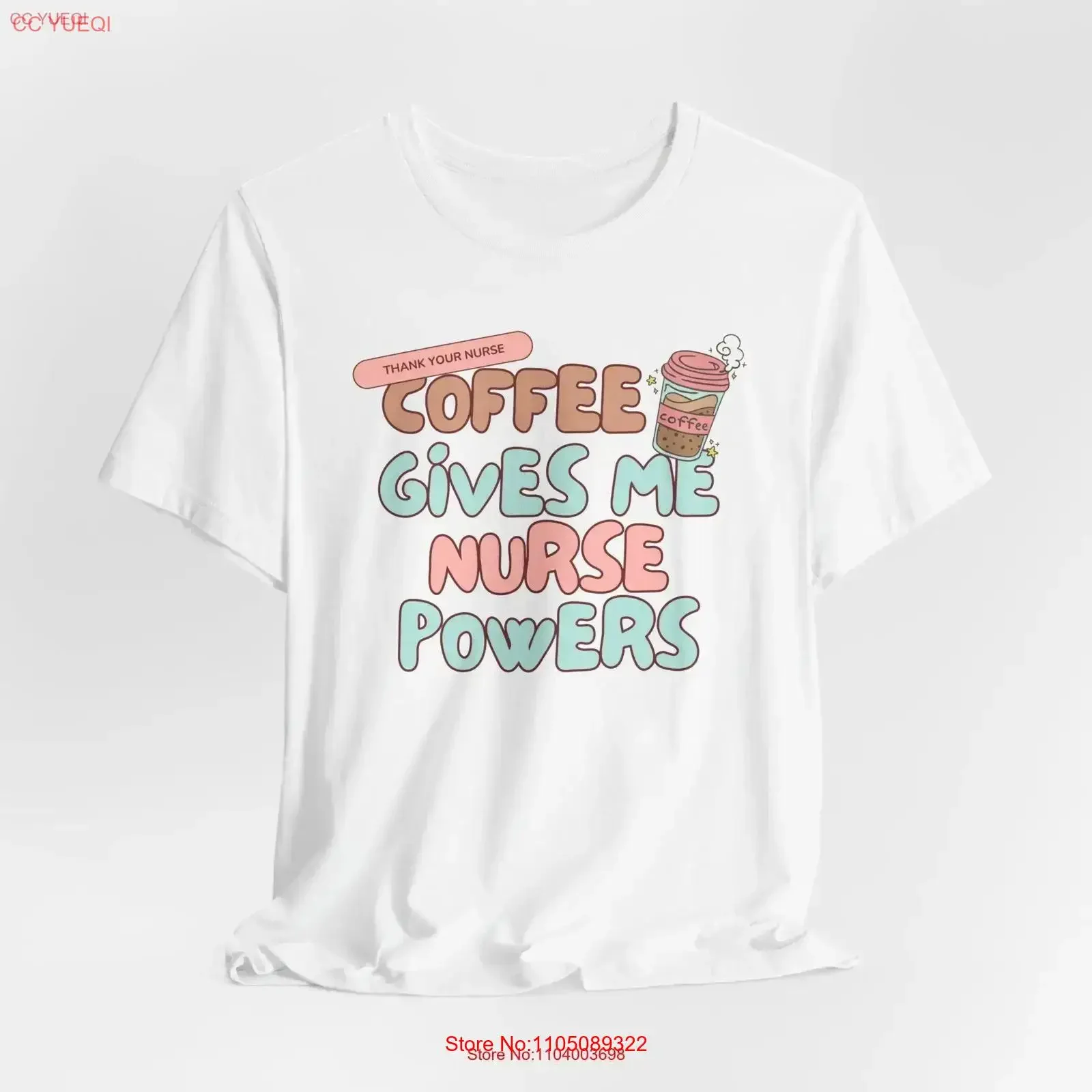 

Футболка медсестры Coffee Superpower для кормления, здравоохранения, герой RN Week Night Shift, винтажная стираная графика, растягивающаяся мужская футболка унисекс