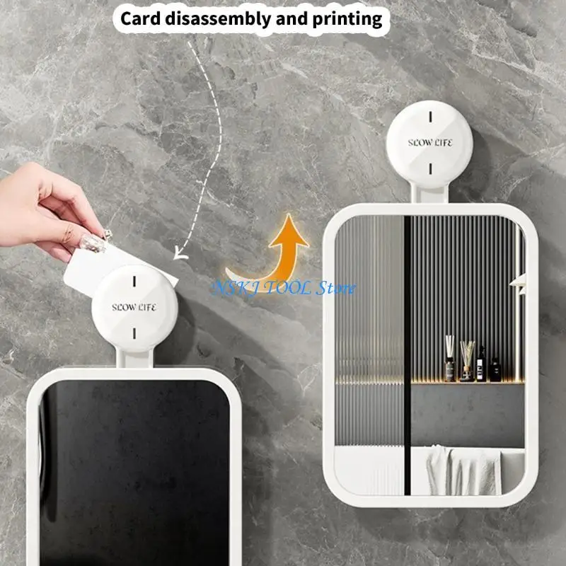 

L8RC Fogless Shower Mirror Wall Shave Mirrors for Camping and Traveling Easy to Use