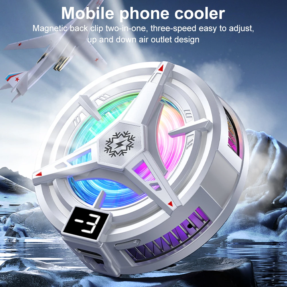 2 in 1 Magnetic/Back-clip Mobile Phone Semiconductor Cooling Radiator Fast Cooling Phone Cooler for Android iPhone