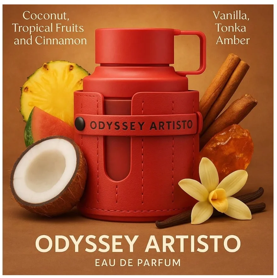 

ODYSSEY ARTISTO Eau De Parfum For Men & Women – Citrus Floral & Warm Amber Scent | Long-Lasting Unisex Fragrance For Summer 2025