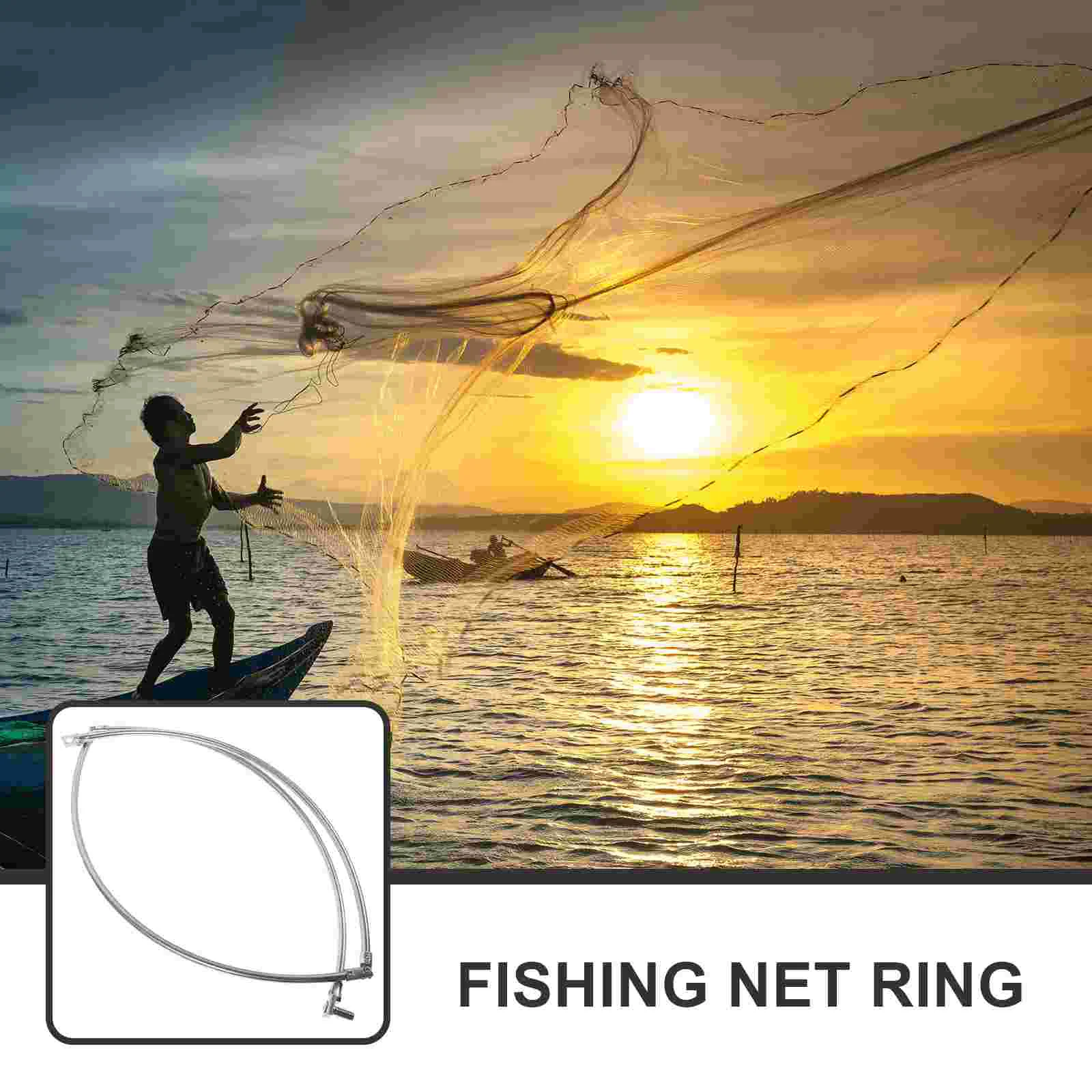 Fishing Net Circle Accessories Simple Dip Nets Rings Tackle Landing Supplies Fold Metal