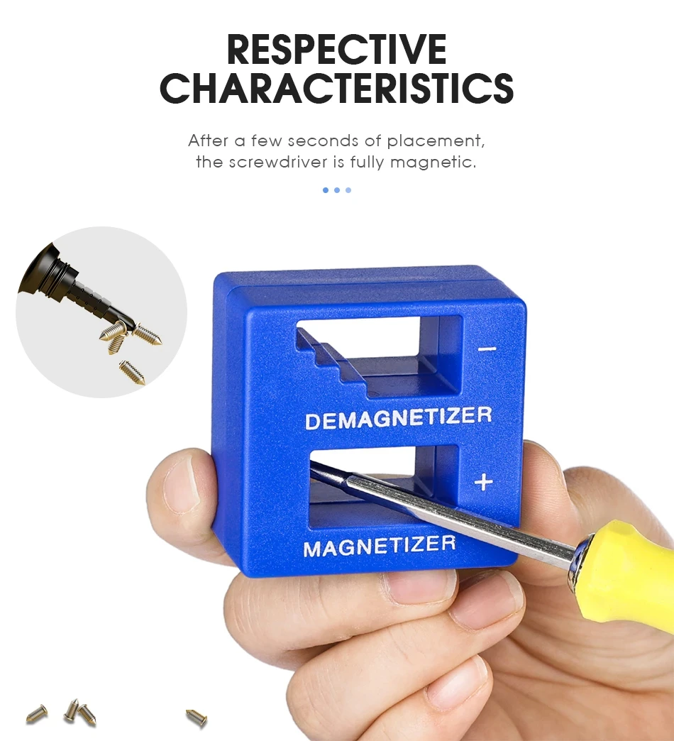 Schraubendreher 2-in-1 Magnetisierer und Entmagnetisierer, Professionelles Magnetisierungswerkzeug für Schraubendreher, Bohrer und Handwerkzeugteile – Detail 14