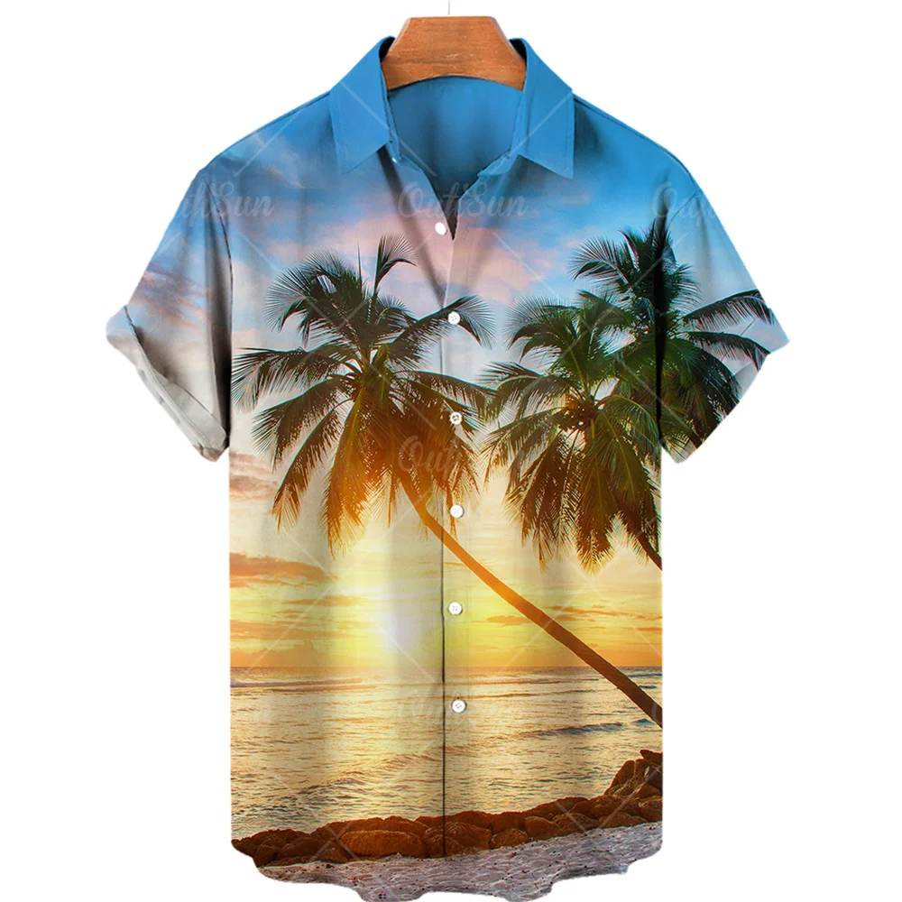 Camisa hawaiana de verano para hombre, camisa informal con estampado 3d de flores, planta de playa, 5xl talla grande, venta, ropa importada