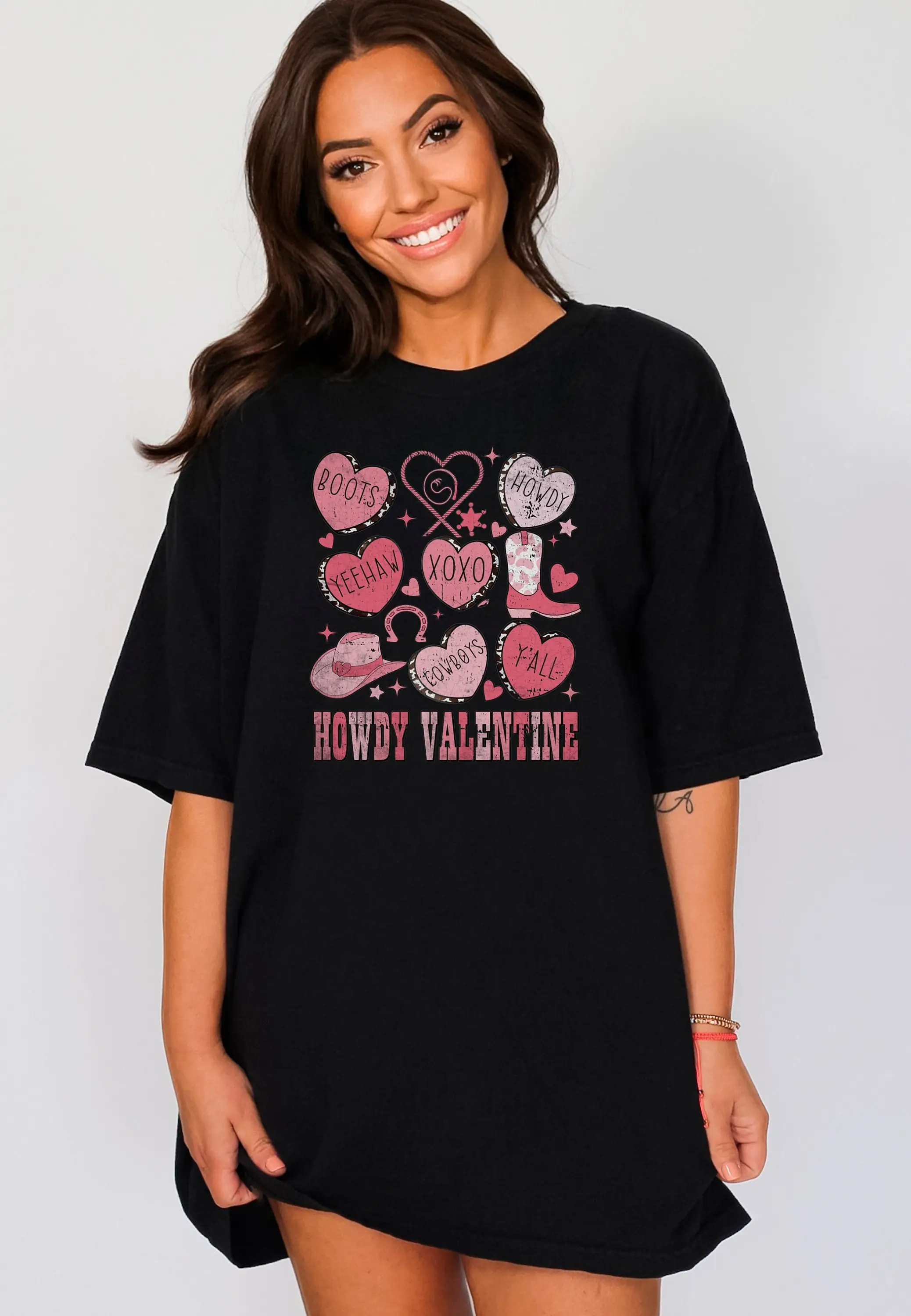 Valentine'S Cowboy T Shirt Retro Valentine Western Day Valentines Heart