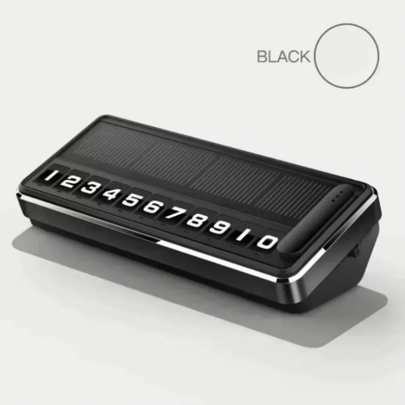 Car Solar Energy Aluminum Alloy Temporary Number Plate General Motors Temporary Parking Sign LED Light Car Interior Accessories image 4