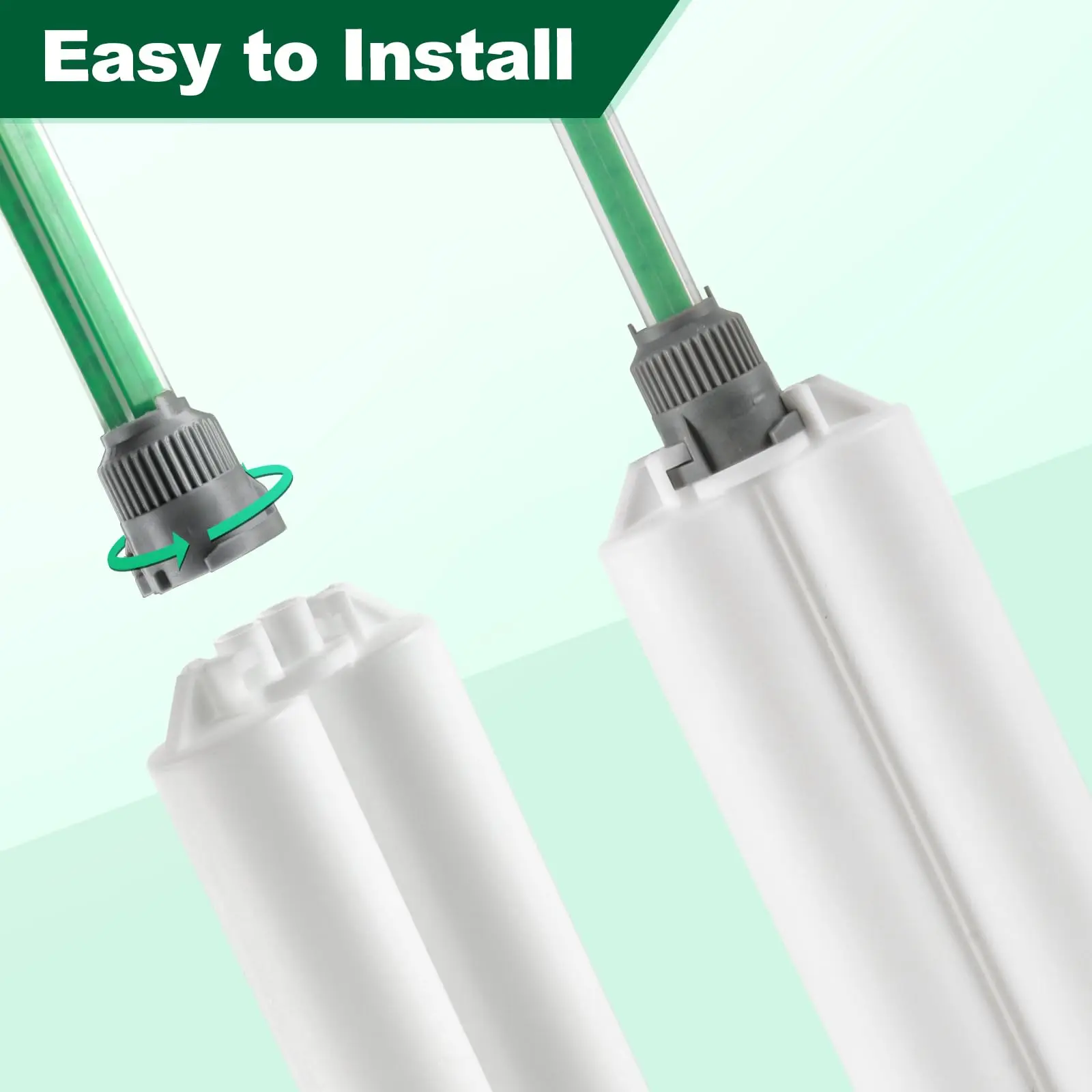 100개 핫 세일 FB516L 믹싱 튜브, 플라스틱 에폭시 접착제 믹싱 노즐, 정적 믹서 AB 글루 건 액체 믹서에 적합