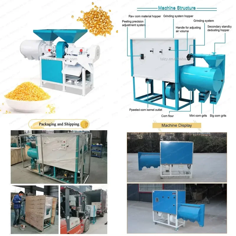 2026 CE 2024 Manufacturer Automatic Maize Grits Milling Machine Corn Grits Making Machine