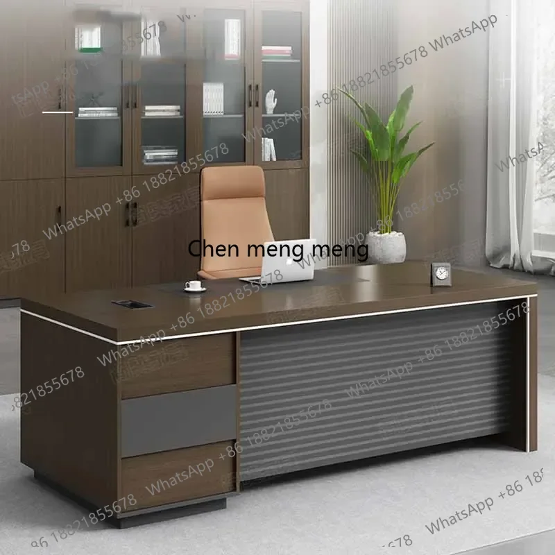 Brown Household Office Desk Gaming Drawer Luxury Executive Study Office Desk Laptop Storage Drawers Mesa Ordenador Furniture