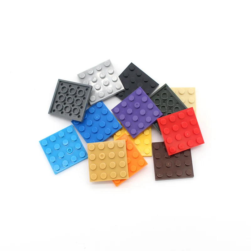 

40pcs bag MOC Brick Parts 3031 Plate 4X4 Short Piece Enlighten Classic Building Block Bricks Compatible with Assembles Particles