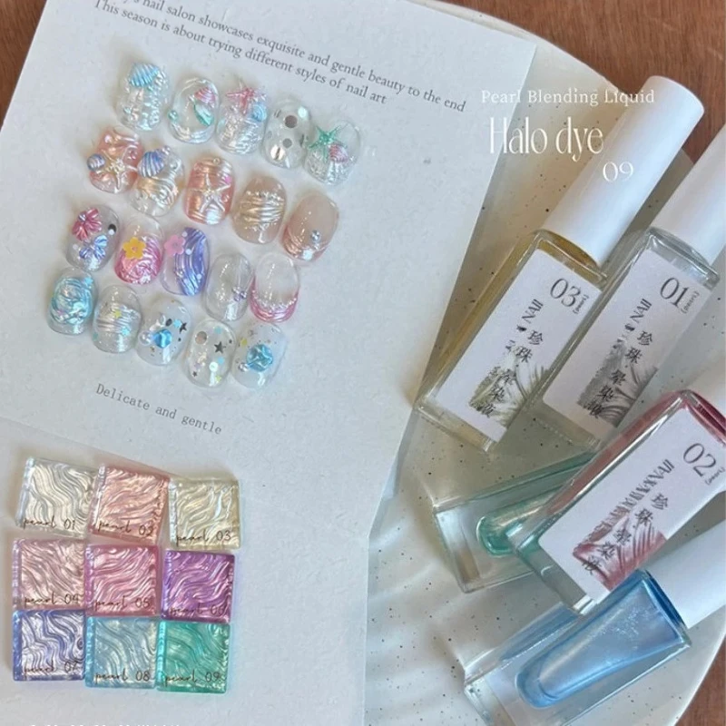 

Pearl Blooming Nail Polish Marble Nail Ink Tint Gel Watercolor Ink Nail Art Gel Polish Semi Permanent Soak Off UV Gel Varnishes