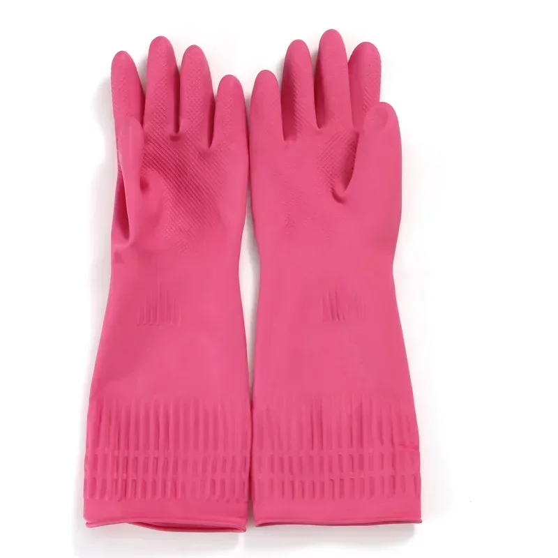 Kitchen Cleaning Latex Dish Washing Gloves Rubber Thickened And Lengthened Household Laundry Gloves