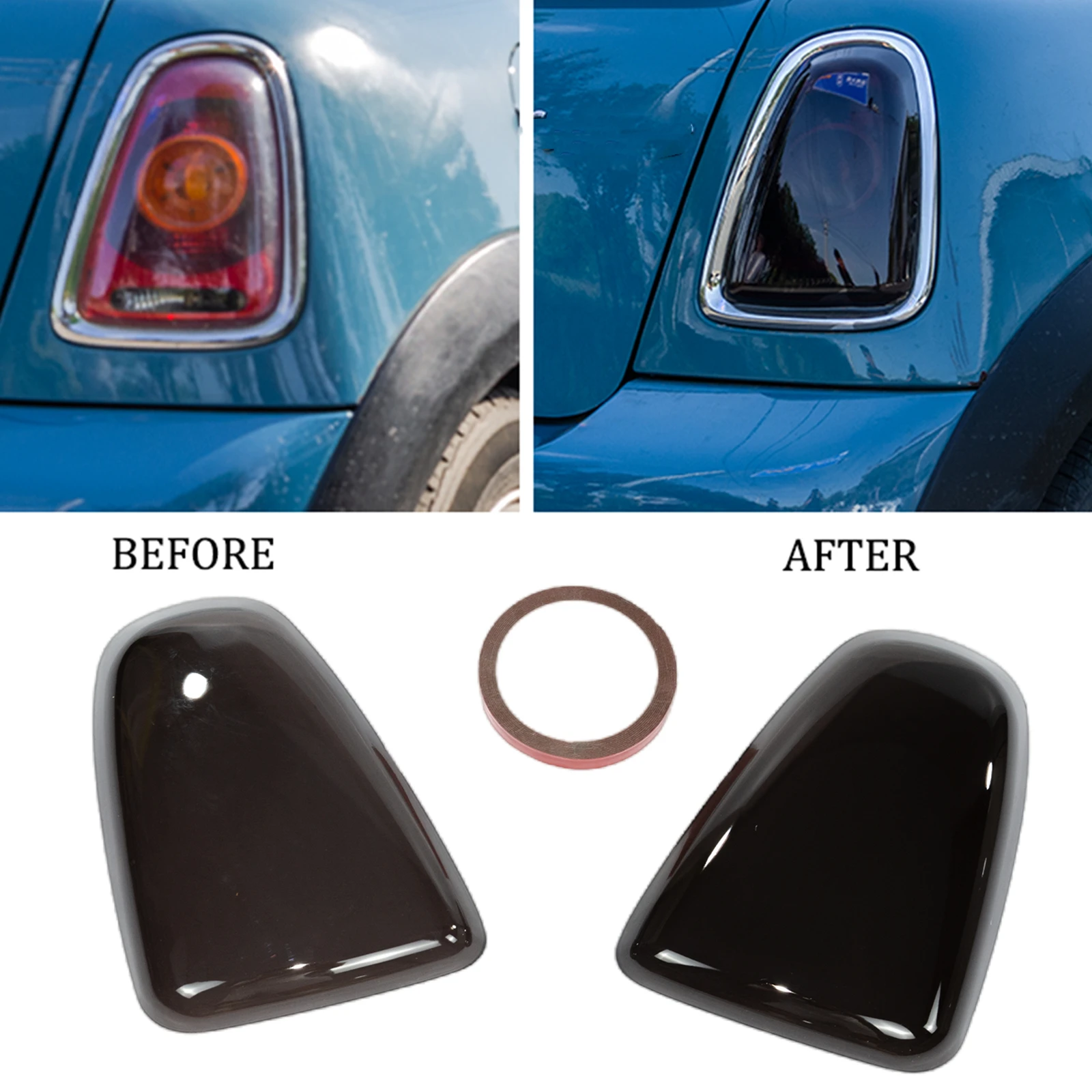 

Крышка заднего фонаря Pop для Mini Cooper R56 R57 R58 R59 2007-2013, черный абажур заднего фонаря, защитная крышка заднего фонаря, корпус