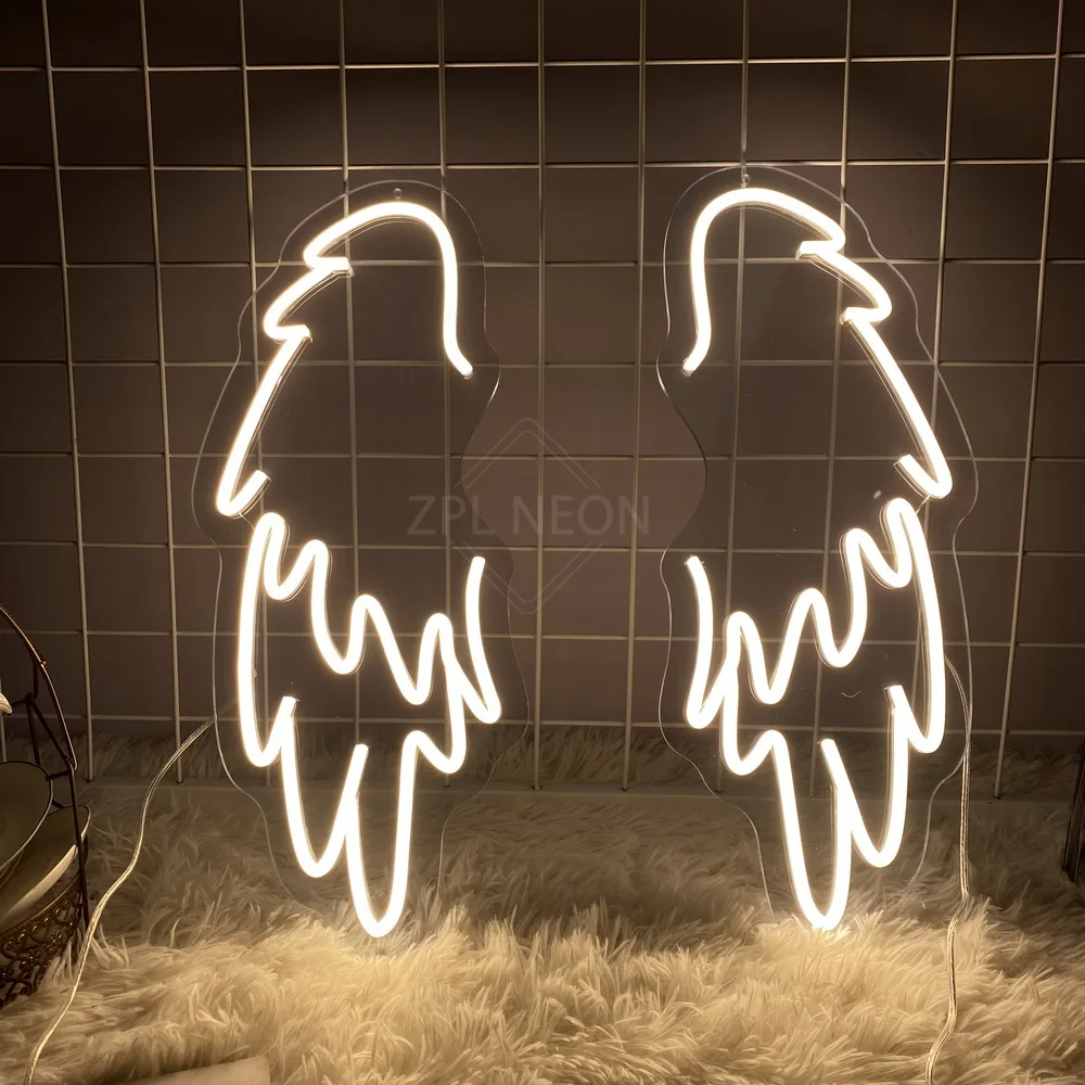 

Angel Wings Neon Signs Wedding Party Decor Birthday Gifts Beauty Room Decor Wall Art Neon Light For Bar Club Cafe Ins Decoration