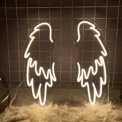 Angel Wings Neon Signs Wedding Party Decor Birthday Gifts Beauty Room Decor Wall Art Neon Light For Bar Club Cafe Ins Decoration