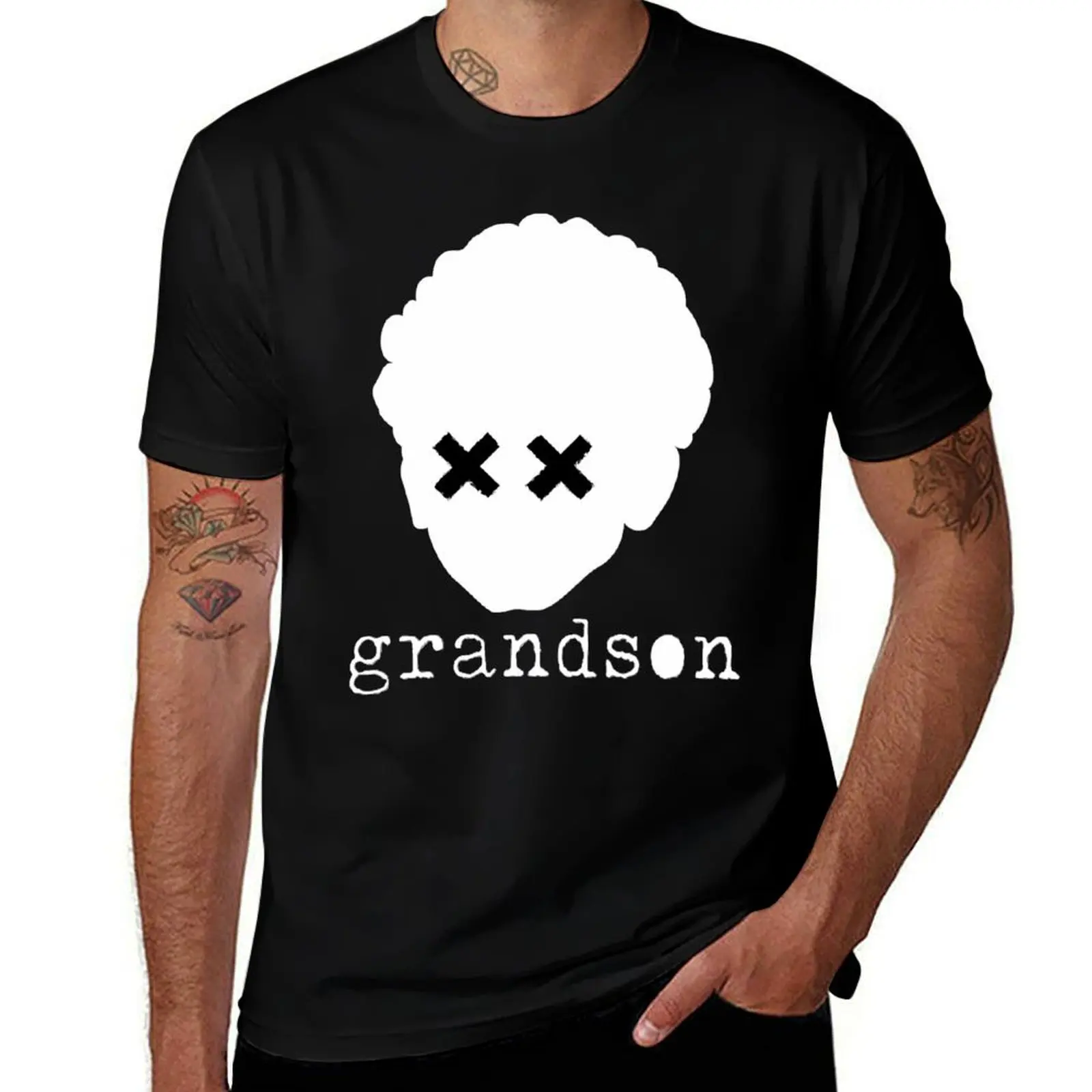 Grandson XX Eyes Design T-Shirt Large Size Soft Cotton T-Shirt
