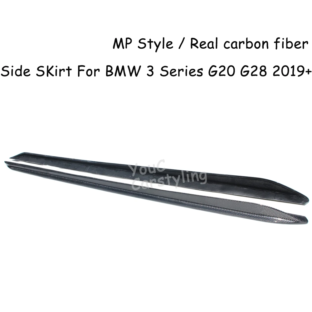 G20 MP Style Real Carbon Fiber Bumper Lip Splitter Side Skirts For BMW 3 Series G20 4-door Sedan 2019 +