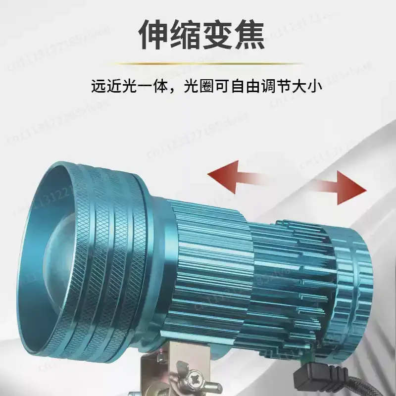 A64T-LED Zoom Telescopic Searchlight Portable Black Outdoor Spotlight For Fishing Sea Mining Application