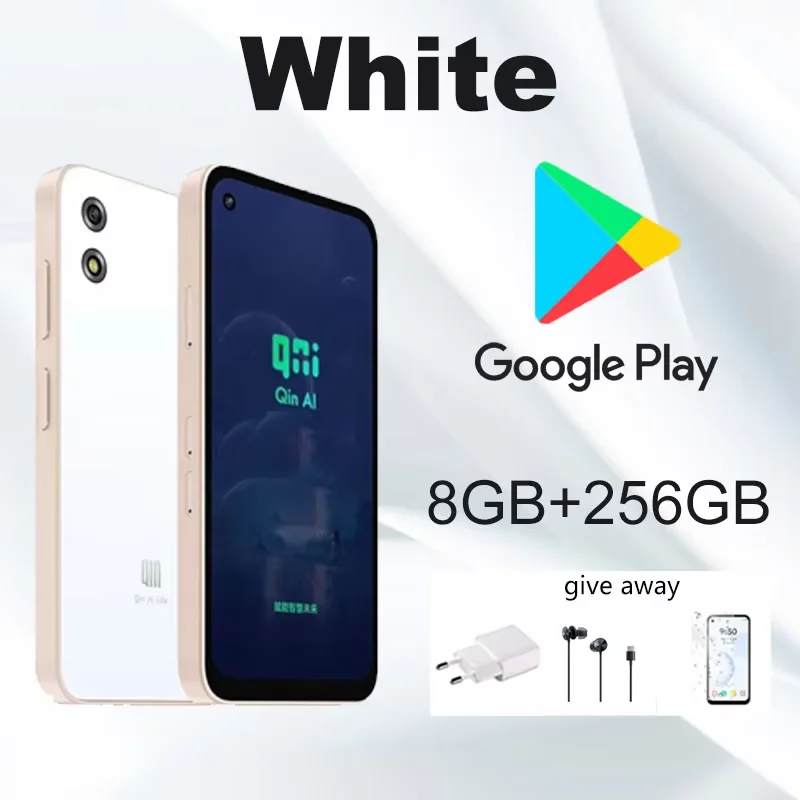 95 New Qin 3 Ultra Mini phone White supports 4G Google Play multi-language Bluetooth WiFi Android smartphone