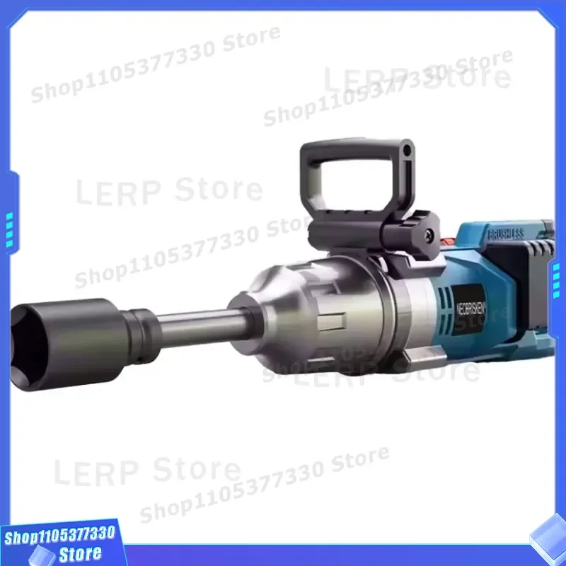 Brushless Cordless Impact Wrench Dual Lithium Battery High Torque Electric Power Tool for Car Repair Heavy Duty Pneumatic