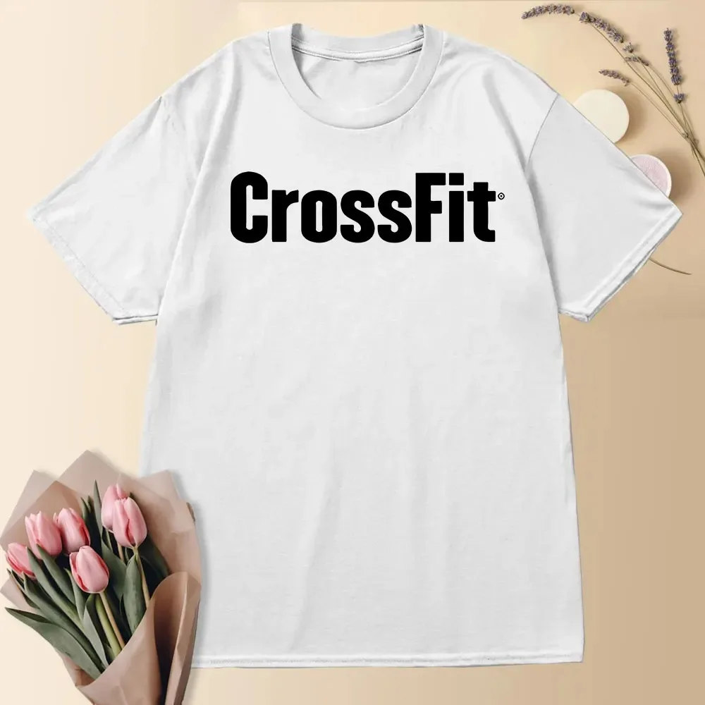 Summer New Crossfit Announced The Most Suitable Men\'s Black Short Sleeve Print T-shirt Cool Street Tshirt Single Item for Sale