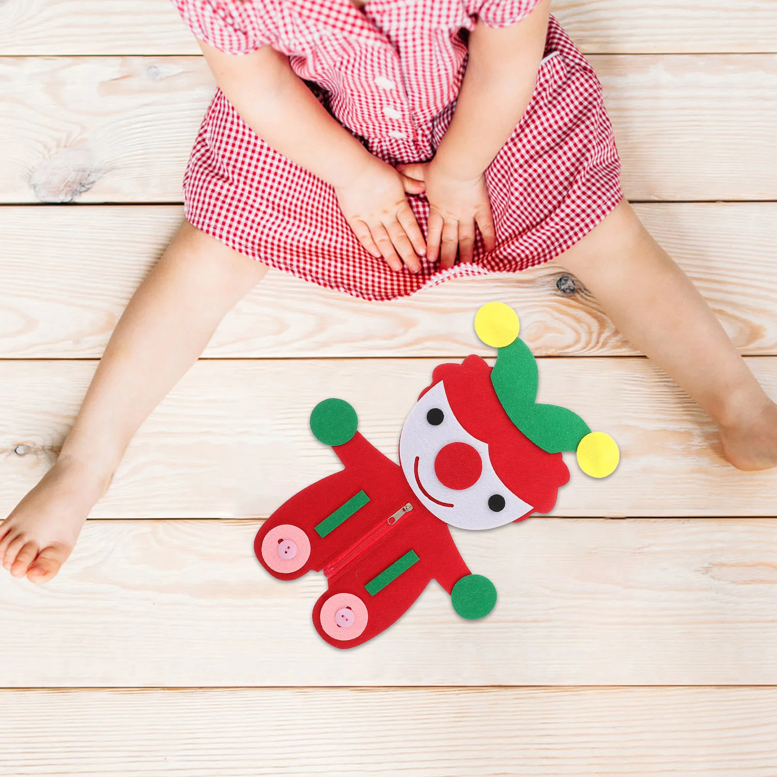 

2 set Button In Non-Woven Fabric 2 Sets Zipper Button Playset For Kids Fine Motor Skills Educational Sensory Activity Craft