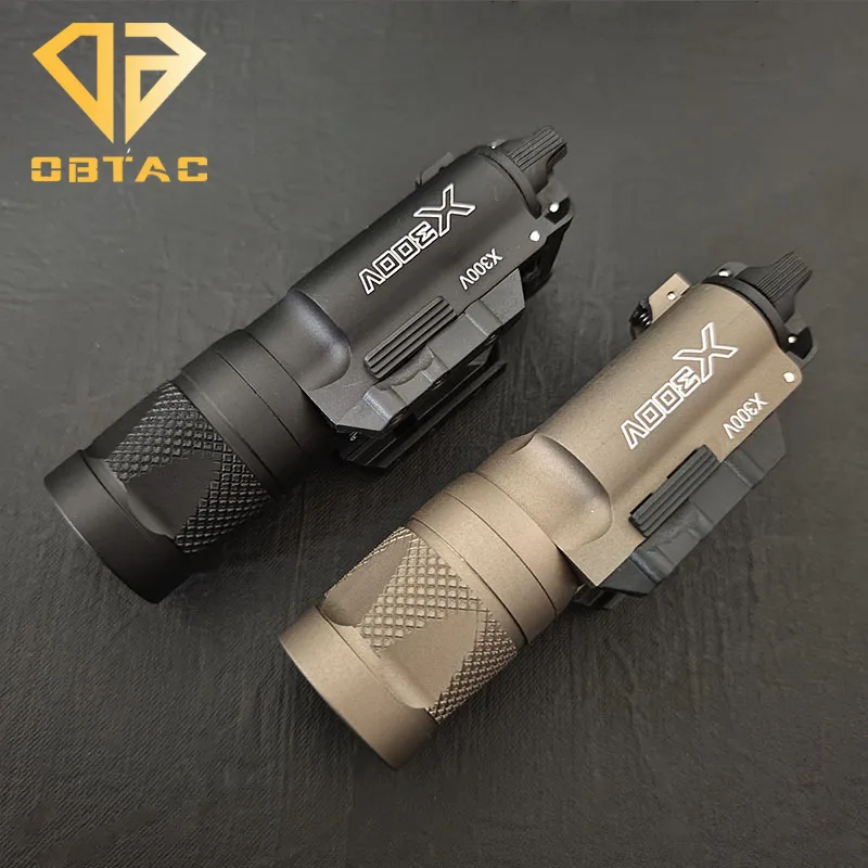 

Airsoft Tactical X300 X300U X300V White LED/Strobe Hang Flashlight Fit 20MM Picatinny Rail Airsoft Hunting Weapon Accessories