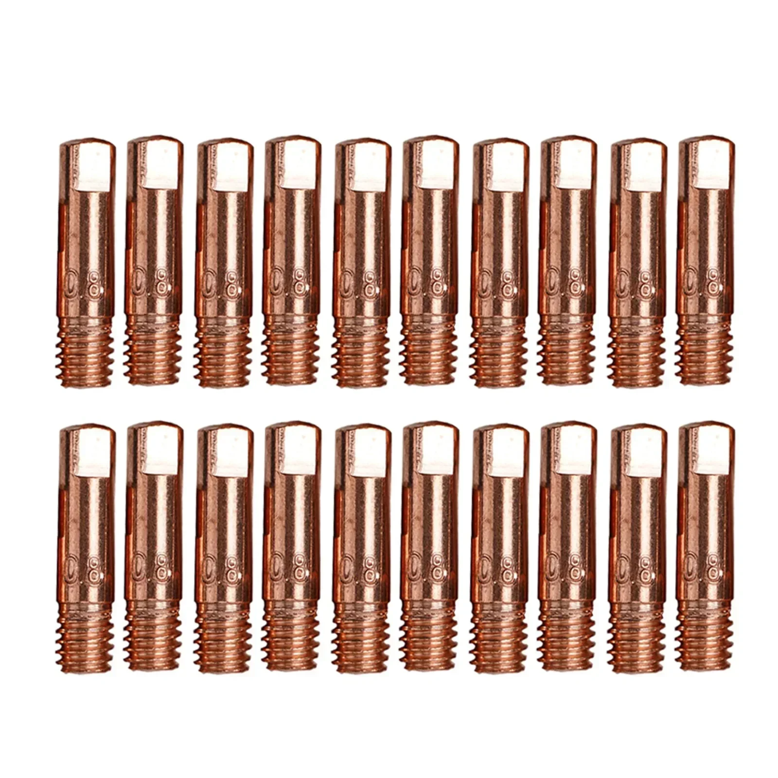 Imagem -02 - Ponta de Contato Bicos de Soldagem Rosca m6 Tocha de Soldagem Bico de Potência 0.6 Mm1.2 mm Mb15ak Mig 20 Pcs