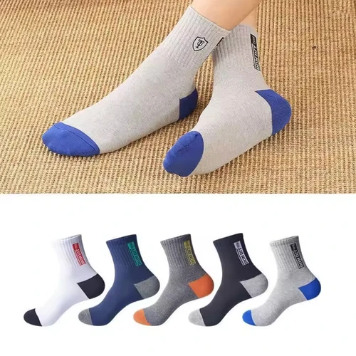 Imagen 2 del producto 15/30 Pares de Calcetines Deportivos Transpirables de Algodón para Hombre, Calcetines de Fibra de Bambú Absorbentes de Sudor y Desodorantes, Calcetines de Negocios