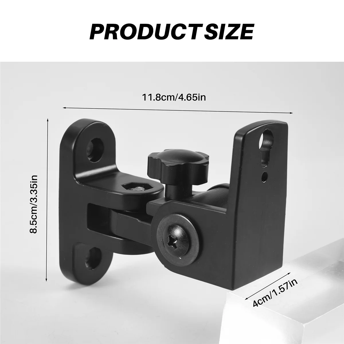 Speaker Wall Mount Bracket, Zinc Alloy Universal Surround Sound Wall Holder Stand(2 PCS)