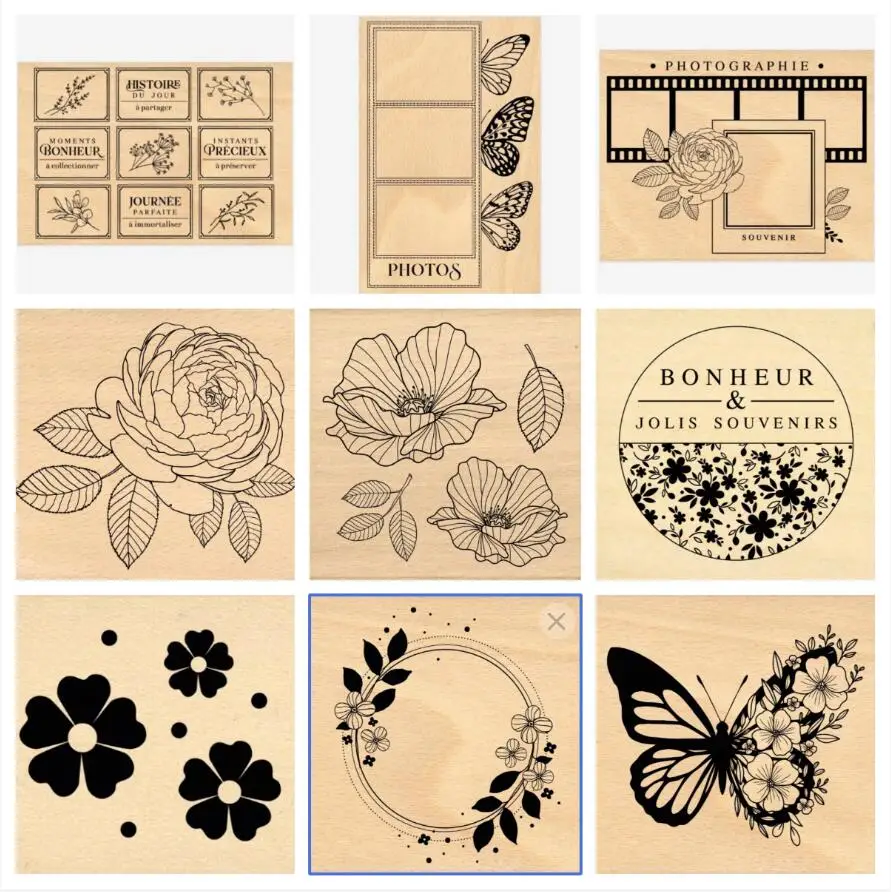 French Flower Clear Stamp Seal For DIY Scrapbooking Photo Album Decorative A5100